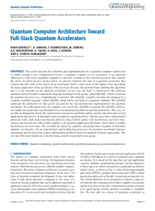 Quantum Computer Architecture Toward Full-Stack Quantum Accelerators
