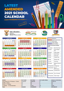 Approved Final  School Calender 2021