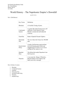 World History – The Napoleonic Empire’s Downfall CW.1