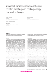 2007 Impact of climate change on thermal comfort, heating and cooling energy demand in Europe Switzerland