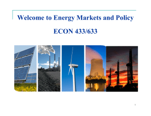 Energy Markets and Policy 