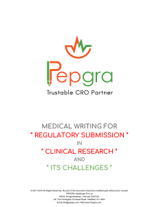 Pharmaceutical Regulatory and Scientific Medical Writing Services in Clinical Research  - Pepgra