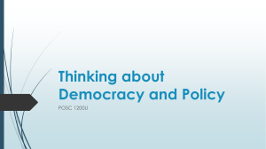 02a Thinking about Democracy and Policy POST 2021