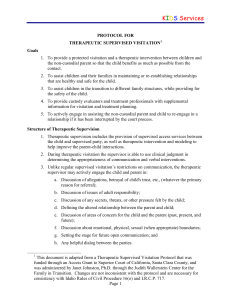 Therapeutic Supervised Visitation Protocol