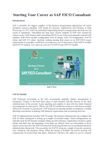 SAP FICO Overview | SAP FICO Online Training
