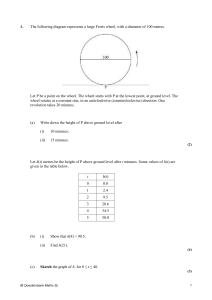 Trigonometry Exam: Ferris Wheel, Cosine, Sine Graphs