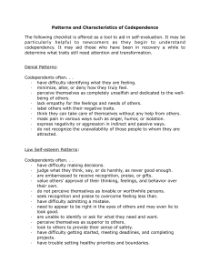 Patterns of Codependency 2011