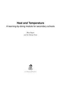 Heat and Temperature Module for Secondary Schools