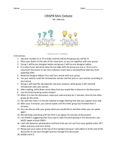 CRISPR Mini Debate