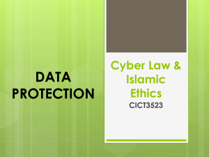 Lect 5 - DATA PROTECTION