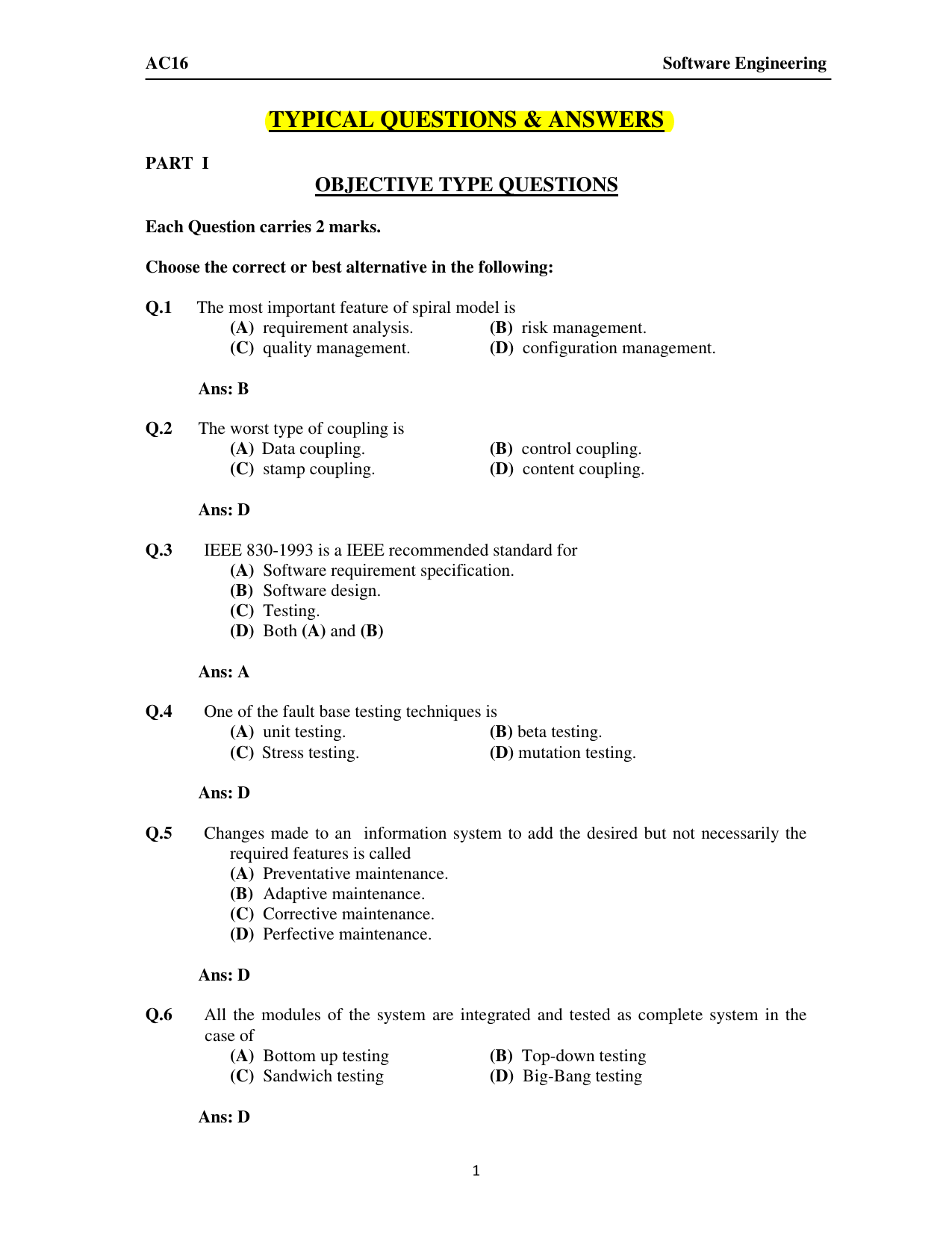 research methodology objective type questions with answers pdf