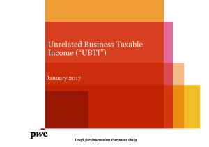 Unrelated Business Taxable