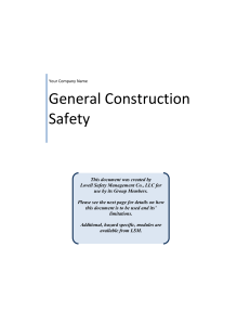 general construction safety policy-bie