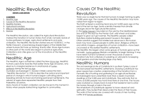 1.2 Neolithic Revolution