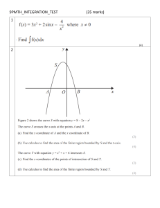 Integration Test: Area, Definite Integrals, Calculus