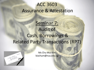 Seminar 7 Audit of Cash&Loans  RPT