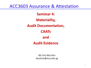 Seminar 4 Materiality doc CAAT Evidence