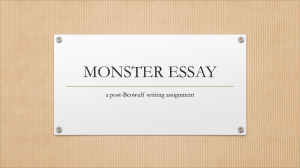 MONSTER ESSAY PowerPoint Directions
