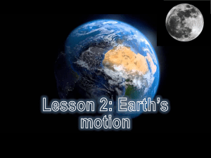 Earth and its motion