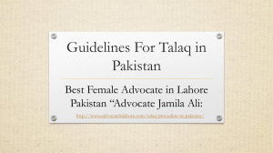 Get Law Services of Talaq Procedure in Pakistan (2021) By Trusted Lawyers