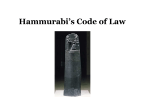 Hammurabi's Code activity