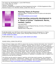 Understanding community development in a