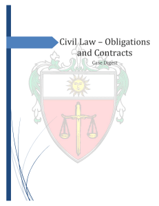 Obligations and Contracts UST