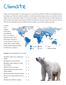 Climate and Weather Worksheet: Middle School Science