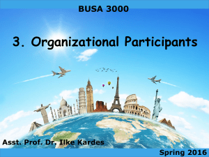 3 Organizational Participants-Part 1