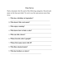 class survey