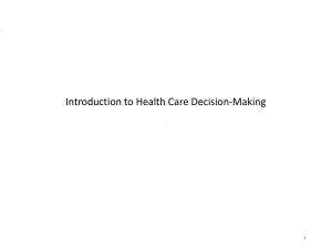 Intro to Healthcare decision-making course with TreeAge Pro