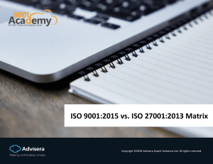 ISO 9001 2015 vs ISO 27001 2013 matrix EN