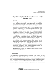 A Flipped Learning Agile Methodology for teaching in higher education levels