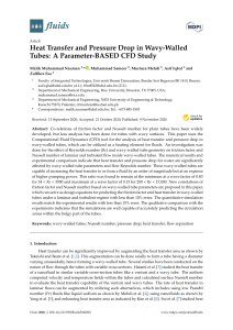 Heat Transfer and Pressure Drop in Wavy-Walled