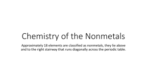 8 - Chemistry of the Nonmetals