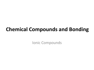 Lesson 4 - Chemical Compounds and Bonding