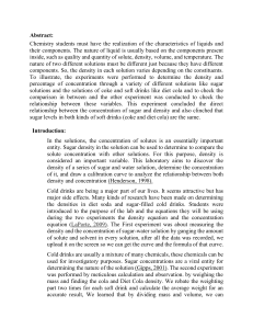 Sugar Density & Concentration Lab Report
