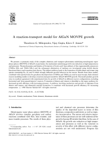 A reaction-transport model for AlGaN MOVPE growth