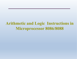 ARITHMETIC AND LOGICAL INSTRUCTION