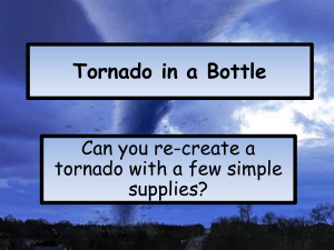 Tornado in a bottle Experiment