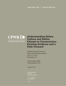 Understanding Safety Culture an Safety Climate in Construction
