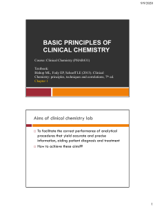 Principles of clin chemistry