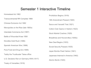Semester 1 Interactive Timeline