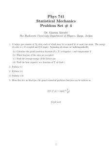statical mechanic exam