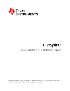 TI-Nspire Scripting API Reference Guide EN