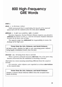 Essential Words for the GRE  Your Vocabulary for Success on the GRE General Test 5 chapters