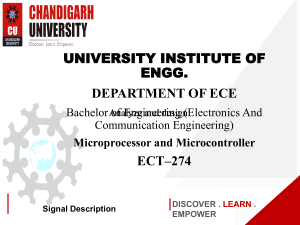 Microprocessor & Microcontroller Presentation