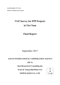 VGF Survey for PPP Projects in Viet Nam Final Report
