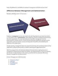 Management & Administration