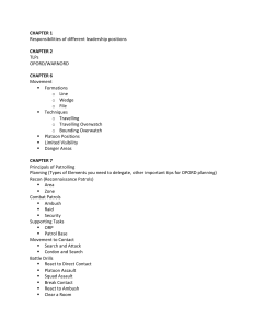 Ranger Handbook Table of Contents